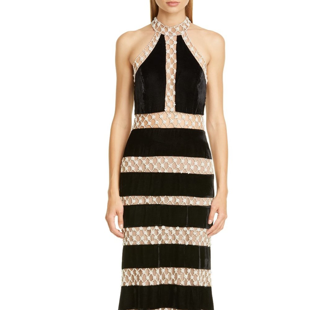 Patbo Patricia Bonaldi Velvet Gown | Size 10 | Runway Luxury | NWT